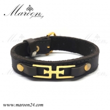 دستبند چرم طبیعی لوکس مردانه و پسرانه مارون MMD82